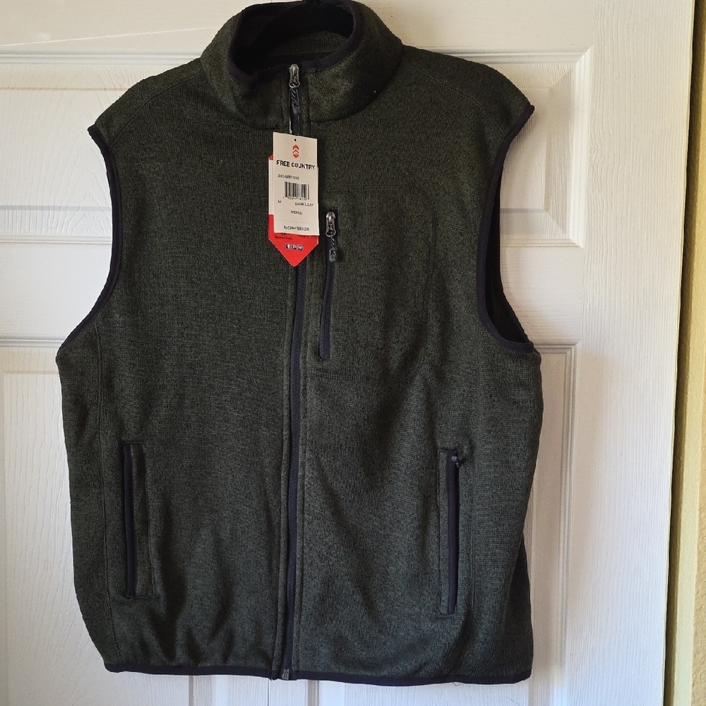 Free Country Men's Olive Green Vest